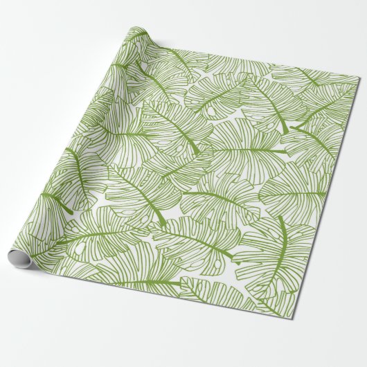 Seamless pattern Monstera leaves background. Flora ラッピングペーパー (アンロールド)