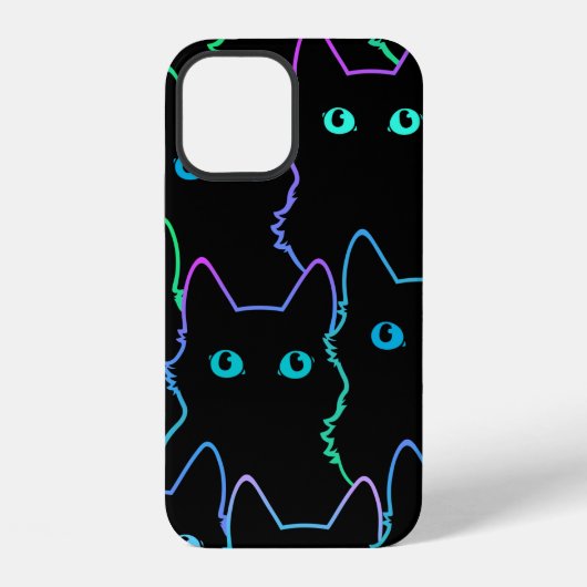 seamless pattern of cute cat silhouettespattern,se iPhoneケース (裏面)
