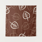 Seamless pattern of floral motif with leaves. Stri タペストリー (正面(横))