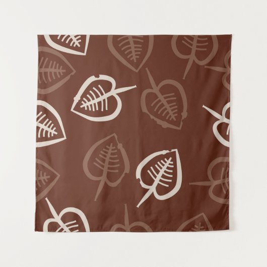 Seamless pattern of floral motif with leaves. Stri タペストリー (正面)