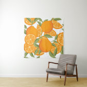 Seamless pattern of orange citrus yellow fruit who タペストリー (インサイチュ)