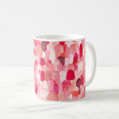 Seamless pattern of pink, red and beige spots. Wat コーヒーマグカップ (正面右)