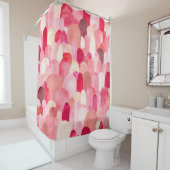 Seamless pattern of pink, red and beige spots. Wat シャワーカーテン (インサイチュ)