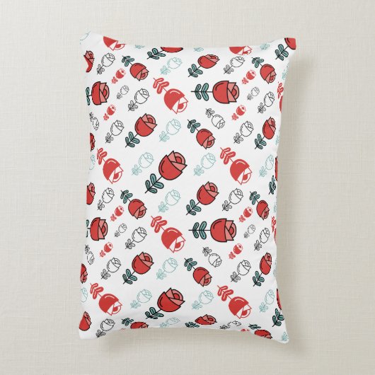 Seamless pattern of rose flowers アクセントクッション (裏面(縦))