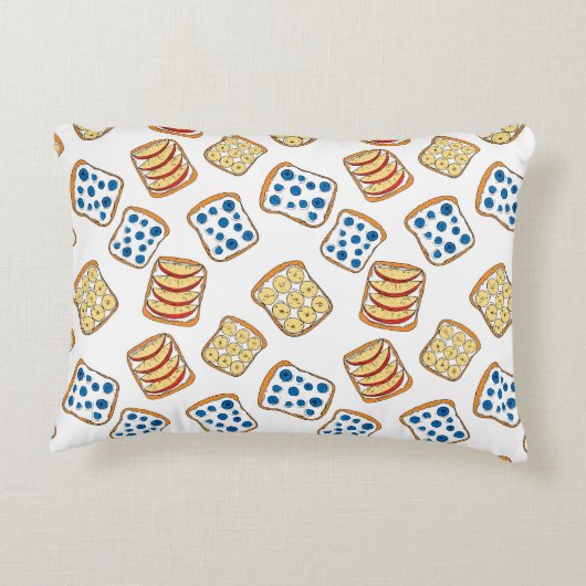 Seamless pattern of toast アクセントクッション (裏面)