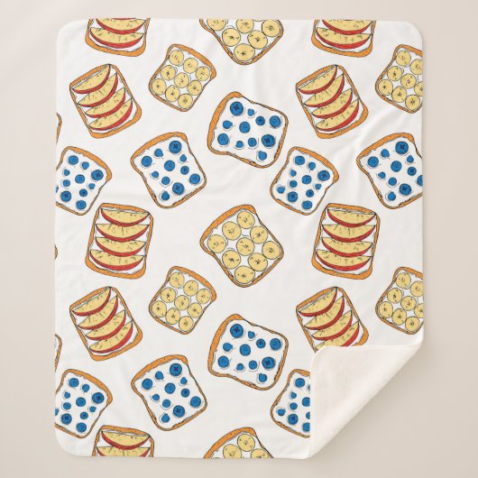 Seamless pattern of toast シェルパブランケット (正面)