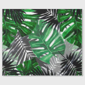 seamless pattern of tropical leaves and elements o ラッピングペーパー (フラット)