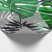 seamless pattern of tropical leaves and elements o ラッピングペーパー (角)