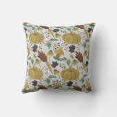 Seamless pattern of tropical pumpkins and carrots クッション (裏面)