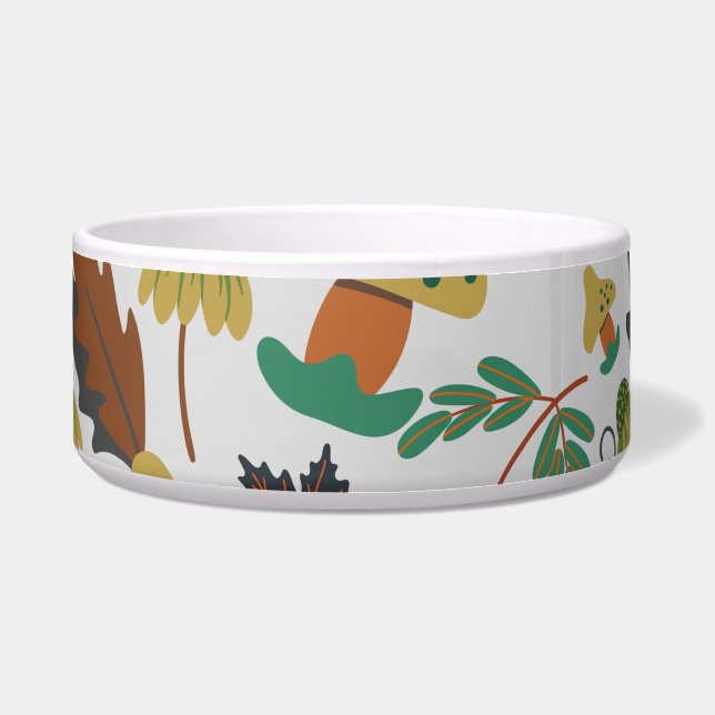 Seamless pattern of tropical pumpkins and carrots ボウル (正面)