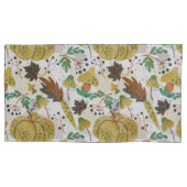 Seamless pattern of tropical pumpkins and carrots 枕カバー (正面左)