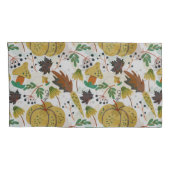 Seamless pattern of tropical pumpkins and carrots 枕カバー (裏面-右)