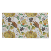 Seamless pattern of tropical pumpkins and carrots 枕カバー (裏面-左)
