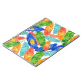 seamless pattern of watercolor feathers ノートブック (左側)