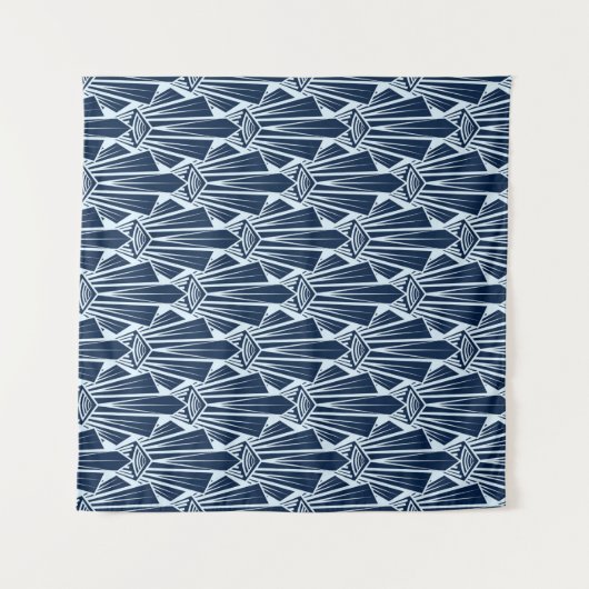 Seamless pattern ornament with stylized geometric タペストリー (正面(横))