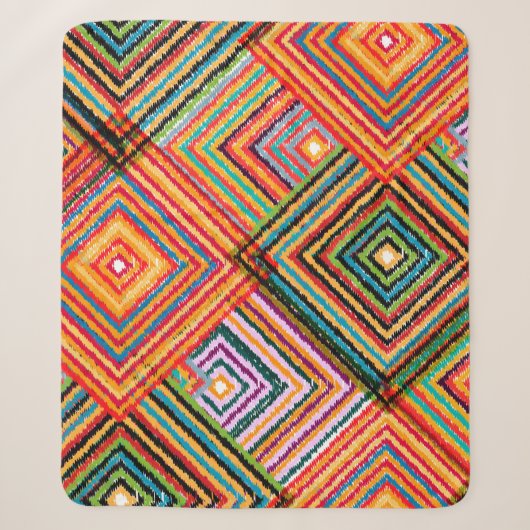 Seamless pattern patchwork design. Creative backgr シェルパブランケット (正面)