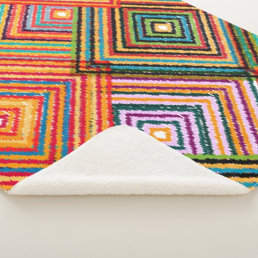 Seamless pattern patchwork design. Creative backgr シェルパブランケット (3/4)