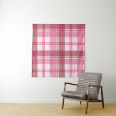 Seamless pattern plaid pink pastel. Square grid pa タペストリー (インサイチュ)