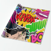 Seamless pattern pop art comics style. Collage of  ラッピングペーパー (アンロールド)