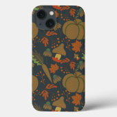 Seamless pattern Pumpkin & carrot dark background Case-Mate iPhoneケース (裏面)