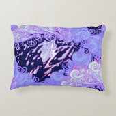 Seamless pattern. Retro style curly decorative clo アクセントクッション (裏面)