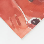 Seamless pattern. Slices of watercolor watermelon. フリースブランケット (角)