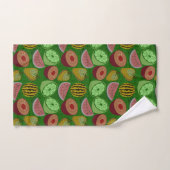 Seamless pattern tropical fruit & green background バスタオルセット (ハンドタオル)
