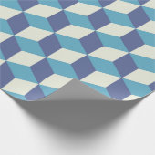 Seamless pattern Vintage cube art, abstract illust ラッピングペーパー (角)