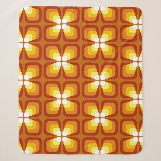 Seamless pattern with abstract floral elements and シェルパブランケット (正面)
