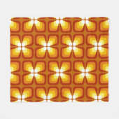 Seamless pattern with abstract floral elements and フリースブランケット (正面(横))
