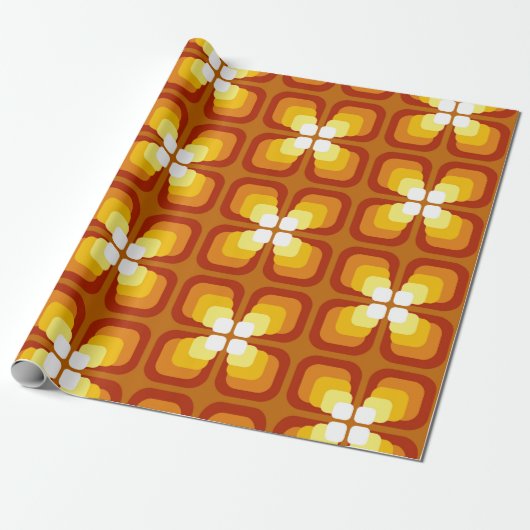 Seamless pattern with abstract floral elements and ラッピングペーパー (アンロールド)