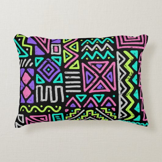 seamless pattern with abstract lines. geometric a アクセントクッション (正面)