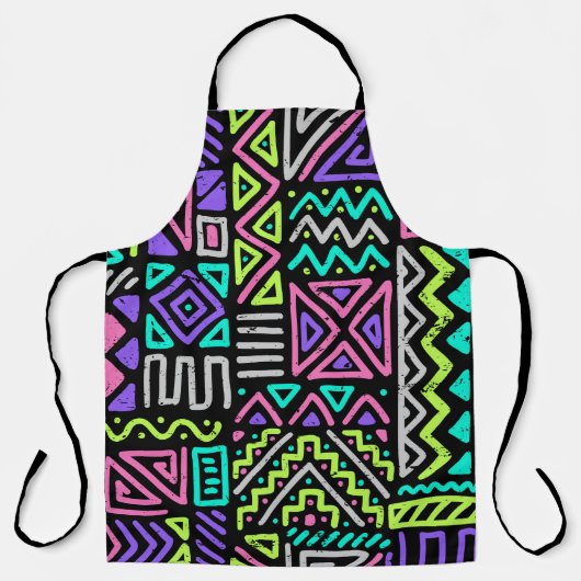 seamless pattern with abstract lines. geometric a エプロン (正面)