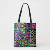 seamless pattern with abstract lines. geometric a トートバッグ (正面)