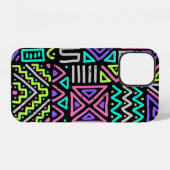 seamless pattern with abstract lines. geometric a iPhoneケース (裏面横)