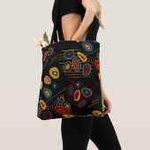 Seamless pattern with abstract modern doodles. Bri トートバッグ (クローズアップ)