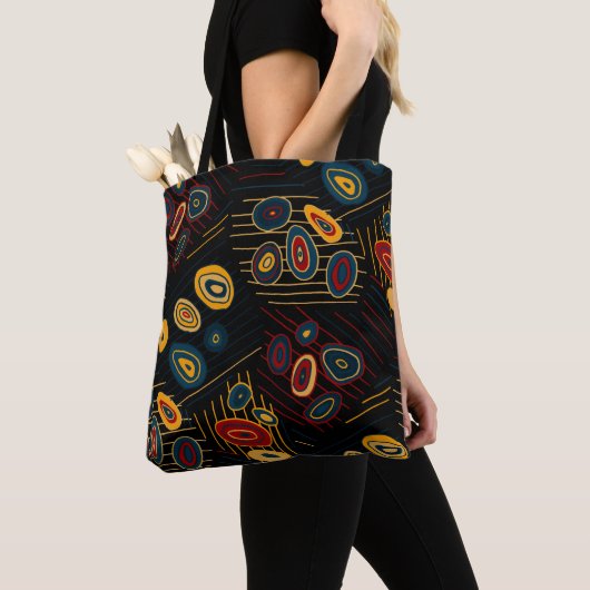 Seamless pattern with abstract modern doodles. Bri トートバッグ (クローズアップ)