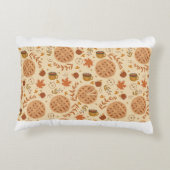 Seamless pattern with apple pie, apples and mugs. アクセントクッション (裏面)