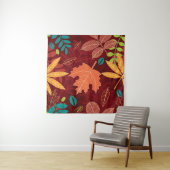 Seamless pattern with autumn leaves  タペストリー (インサイチュ)