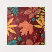 Seamless pattern with autumn leaves  タペストリー (正面)