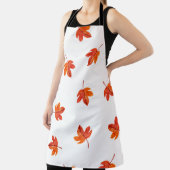 Seamless pattern with autumn leaves. Watercolor ha エプロン (インサイチュ)