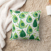 Seamless pattern with avocados. Stamp textured. vi クッション (ブランケット)