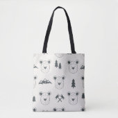 Seamless pattern with bear headspattern, bear, mou トートバッグ (正面)