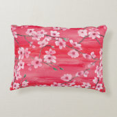 Seamless pattern with Beautiful Cherry blossom flo アクセントクッション (裏面)