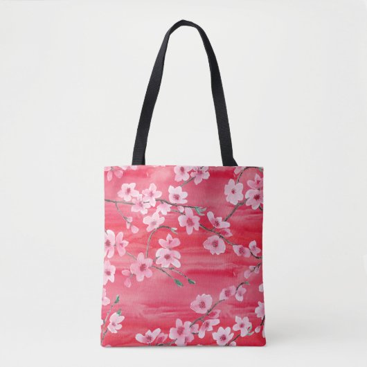 Seamless pattern with Beautiful Cherry blossom flo トートバッグ (正面)