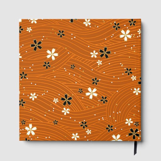 Seamless pattern with black and white flowers ゲストブック (裏面)