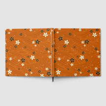 Seamless pattern with black and white flowers