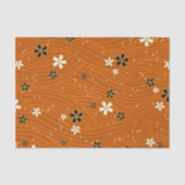 Seamless pattern with black and white flowers 薄葉紙 (正面)