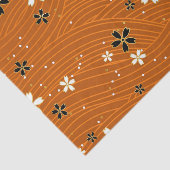 Seamless pattern with black and white flowers 薄葉紙 (詳細)