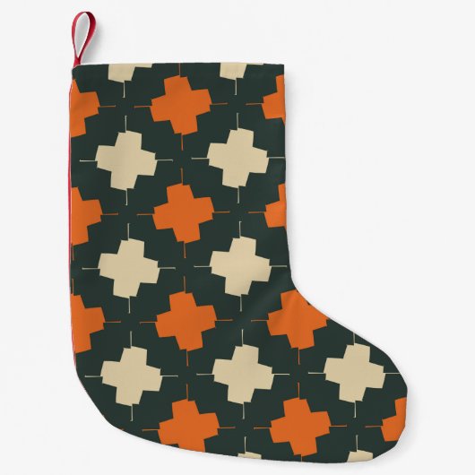 Seamless pattern with bright geometric elements on スモールクリスマスストッキング (正面)
